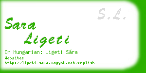 sara ligeti business card